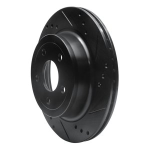 Chevrolet Cobalt Brake Rotor (1) - Rear Right - R1 Concepts - Drilled & Slotted - Black - `08-`10